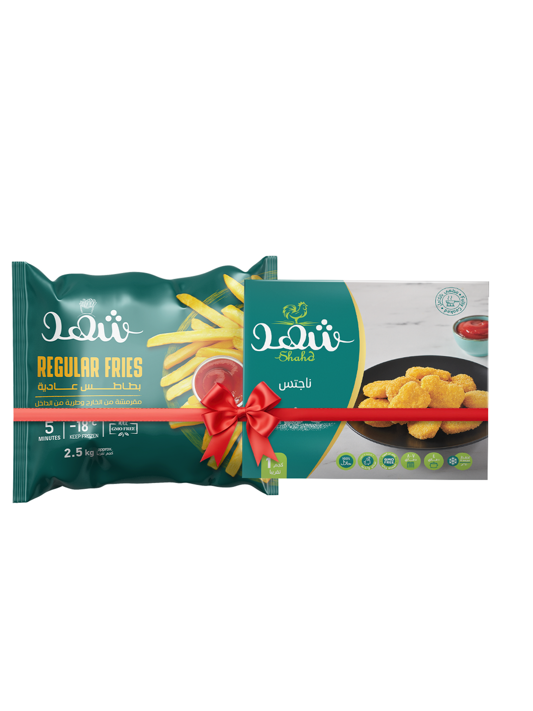 Shahd fries2.5kg + shahd Nuggets 1kg